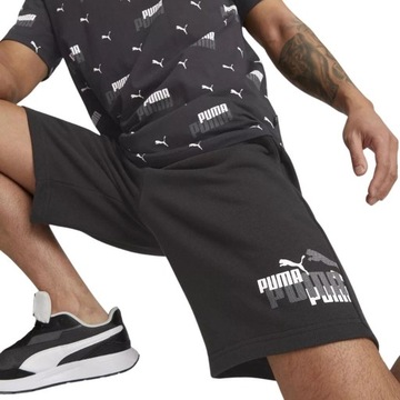 Spodenki męskie sportowe PUMA LOGO POWER SHORTS krótkie dresowe bawełna XXL