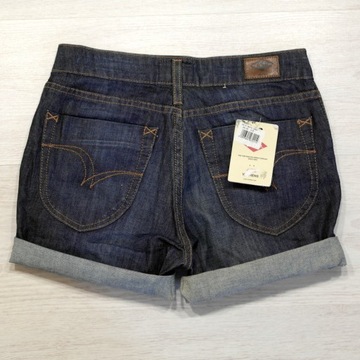 LEE spodnie ogrodniczki BLUE jeans BIB SHORT_ XS