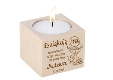 Благодарность гостям ПОДСВЕЧИ Первое Причастие на КРЕЩЕНИЕ, гравировка х10 шт.