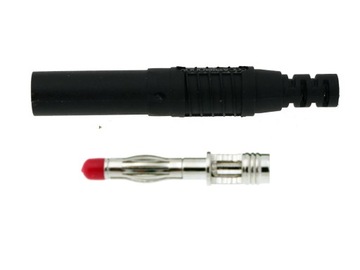 Wtyk banan 4mm czarny Amass 32A 1000V 25.503.2