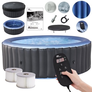 SPA OGRODOWE z HYDROMASAŻEM MSpa DMUCHANE 8os UVC COMFORT BERGEN LARGE