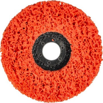 Абразивный диск для удаления ржавчины INOX METAL на флизелине черный волос 125