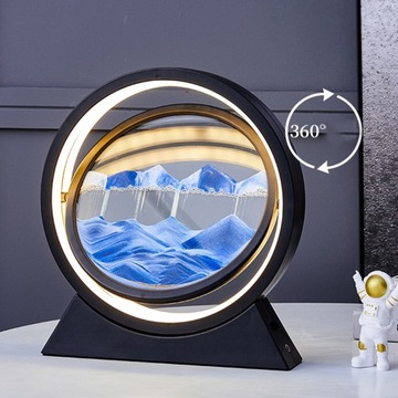 3D настольная лампа с динамическим песком и движущимся изображением со светодиодным ночником