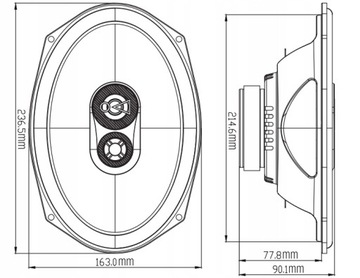 МОЩНЫЕ АВТОМОБИЛЬНЫЕ ДИНАМИКИ JBL ОВАЛЬНЫЕ ЭЛЛИПСЫ 6X9 375 Вт 3-ПОЛОСНЫЕ + МАСКИ