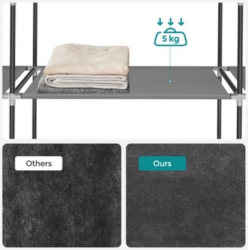 ТКАНЕВЫЙ ШКАФ ТЕКСТИЛЬНЫЙ СКЛАДНОЙ ЗАКРЫТЫЙ ШКАФ XXL ПОЛКИ