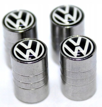 VOLKSWAGEN NAKRĘTKI NA WENTYLE SREBRNE 4 SZT