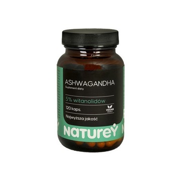 Naturey Ashwagandha 5% witanolidów - 120 kapsułek