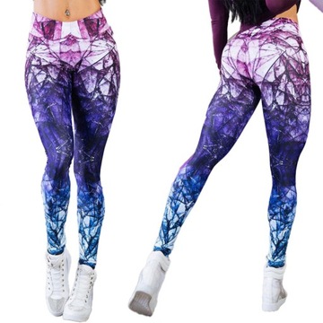 Legginsy sportowe treningowe fitness push-up S