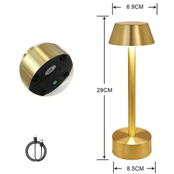 TOUCH TOUCH НАСТОЛЬНАЯ ЛАМПА С АБАКУРОМ ДЛЯ СПАЛЬНИ 16LED USB GOLD