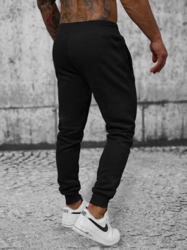 МУЖСКОЙ СПОРТИВНЫЙ КОСТЮМ - ЗЕЛЕНАЯ ТОЛСТОВКА С КАПЮШОНОМ И ЧЕРНЫЕ БРЮКИ XL