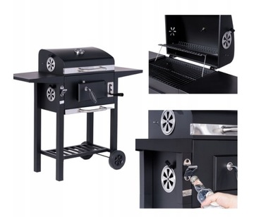 Riwall САДОВЫЙ УГОЛЬНЫЙ ГРИЛЬ С КРЫШКОЙ ЗЕПЕЛЬНИЦЫ + ТЕРМОМЕТР