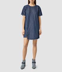 ALLSAINTS $150 Mira Denim Dress in Indigo Blue 38