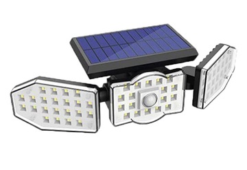 LAMPA SOLARNA CZUJNIK RUCHU ZMIERZCHU 138LED+PILOT