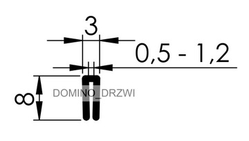 8x3x1мм ПРОКЛАДКА КРОМОЧНАЯ, РЕЗИНОВАЯ УНИВЕРСАЛЬНАЯ 1 ММ