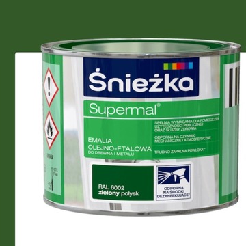 ŚNIEŻKA Supermal Emalia Olejno-ftalowa POŁYSK 200ml ZIELONY