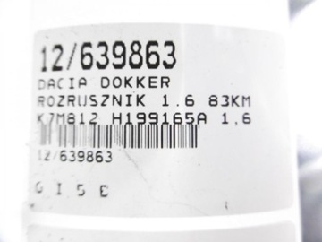 DOKKER STARTÉR H199165A 1,6 16V 438163