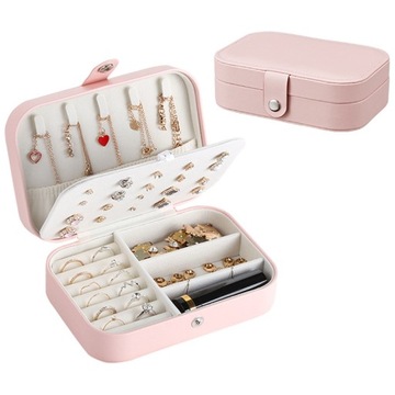 Kuferek Szkatułka Organizer Box Na Biżuterię róż