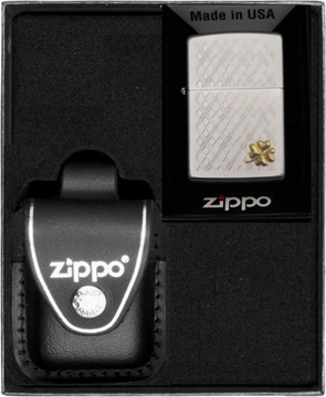 Zestaw ZIPPO Zapalniczka STUNNING FOUR LEAF prezentowy*nr3