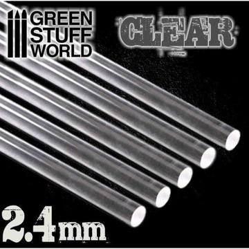 GSW 9256 Acrylic Rods - Round 2.4mm CLEAR (akrylowe pręty)
