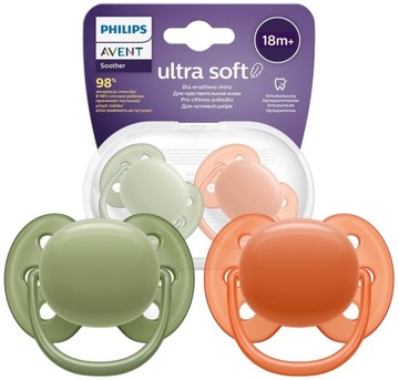 PHILIPS AVENT 2x SMOCZEK ULTRA SOFT 18M+ GŁADKI SCF093/01 ETUI DO MIKROFALI