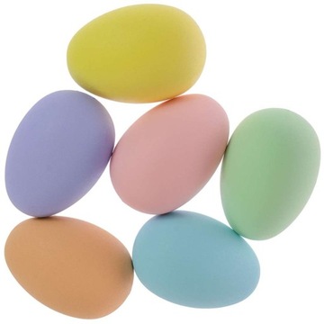 JAJKA dekoracyjne plastik jajeczka PISANKI ozdobne mix WIELKANOC PASTEL x6