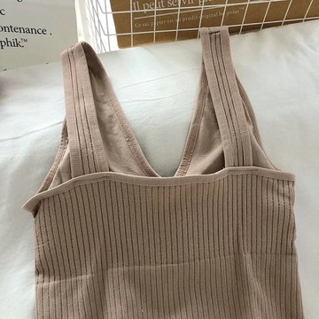 SVOKOR Укороченный топ с резьбой, однотонная бретелька, сексуальный