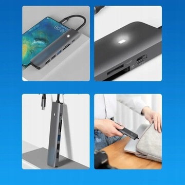 АДАПТЕР-концентратор USB-C РАЗВЕТВИТЕЛЬ 7 В 1 HDMI 4K USB 3 SD Macbook M1 M2 M3 PRO AIR