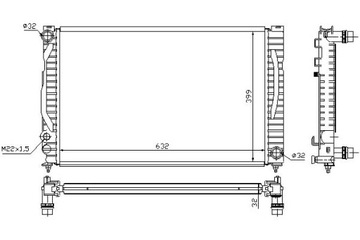 CHLADIČ MOTORU NISSENS 8D0121251N 4B0121251F 4B