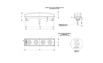 СВЕТОДИОД МАРКЕРА НА КРЫШЕ SCANIA «4/R» — КАБЕЛЬ*