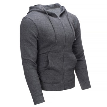 LUC02 r. M ОДНОТОННАЯ ТОЛСТОВКА НА МОЛНИИ С КАПЮШОНОМ