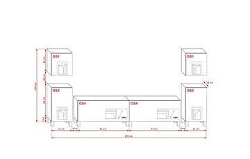 Современная стенка Мебель для гостиной N106 1B