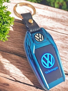 VOLKSWAGEN GLOW ЗАЖИГАЛКА ЭЛЕГАНТНЫЙ БРЕЛОК С ЛОГОТИПОМ И СВЕТОДИОДНЫМ КОРПУСОМ С БАНТОМ