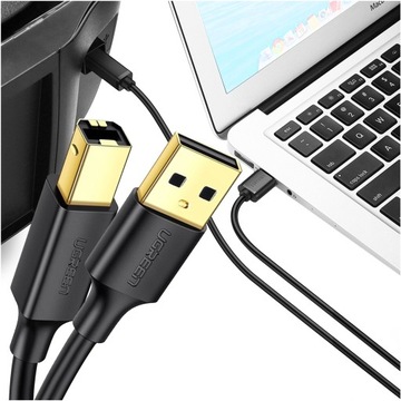 UGREEN KABEL USB DO USB-B TYP B 2.0 DO DRUKARKI SKANERA 480MBPS PRZEWÓD 3M