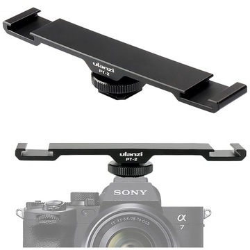 Фоторазветвитель 2x холодный башмак для светодиодного микрофона