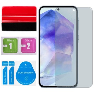 PRYWATYZUJĄCA FOLIA HYDROŻELOWA DO SAMSUNG GALAXY A55 ZESTAW Z RAKLĄ
