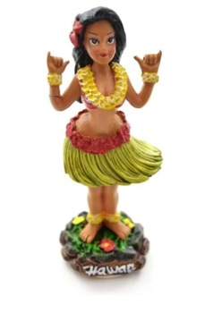 HULA DOLL Shaka Wahine, tańcząca lalka do auta 851