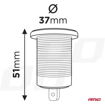 GNIAZDO ŁADOWARKA SAMOCHODOWA 2x USB 4.2A IP66