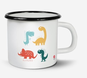 kubek emaliowany 0,5l EMALIA OLKUSZ 9cm dinozaury