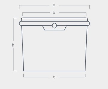 ВЕДРО BMS, ЧЕРНЫЙ КРУГЛЫЙ КОНТЕЙНЕР, 1 Л