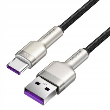 Kabel Baseus USB-A - USB-C, 66W, 6A, 1m, przewód