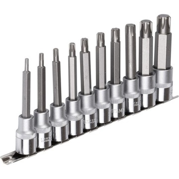 SOLIDNY KOMPLET kluczy nasadowych NASADKI DŁUGIE RIBE M4-M16 1/2