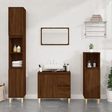 vidaXL Шкаф для ванной комнаты Дуб коричневый 65x33x60 см