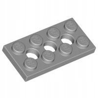 Lego Płytka 2x4 otwory 3709b 4211444 LBGray New