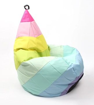 Puf pufa worek siedzisko TIPI PATCHWORK cukierkowy