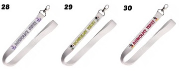 Smycz na klucze PERSONALIZOWANA Z NADRUKIEM wiele wzorów do wyboru