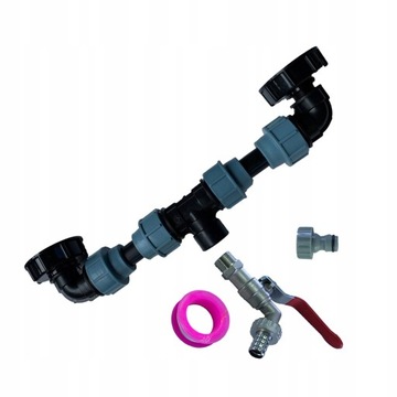 Adapter zbiornika IBC Kran spustowy z 1 rurką i 2