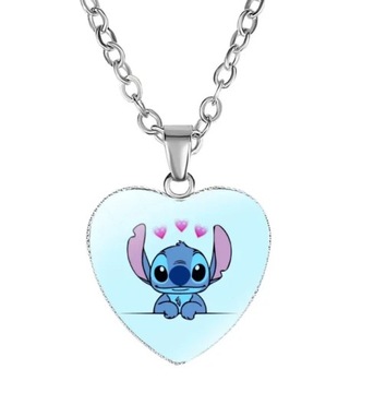 Wisiorek z Serduszkiem Stich Lilo & Stitch Serduszko Niebieskie