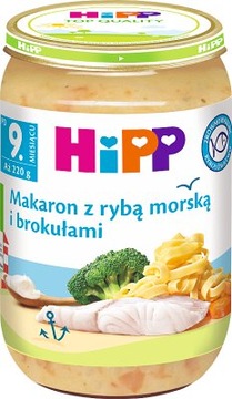 Hipp makaron tagliatelle z rybą i brokułami 220g