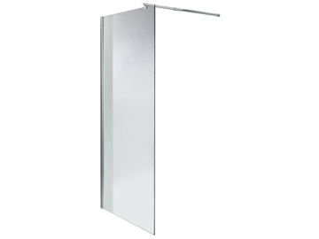 СТЕКЛО ДЛЯ ДУШЕВОЙ ДУШЕВОЙ СТЕКЛО 120 СМ СТЕКЛО 8 ММ ДЛЯ КАБИНЫ ХРОМ ПРОФИЛЬ ДЛЯ НАСТЕНЫ