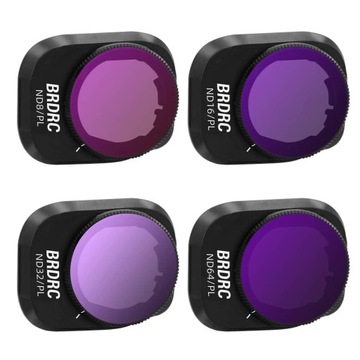 4X Filtry ND/PL - ND8PL + ND16PL + ND32PL + ND64PL do DJI MINI 3 / 3 PRO